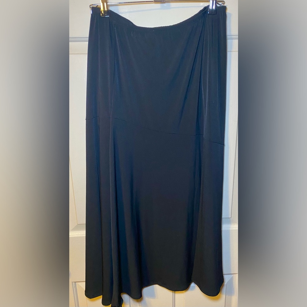 Kim Rogers Women’s Black Midi Flared‎ Skirt Size M